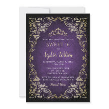 Princesa de oro morado de la época Tiara Sweet 16