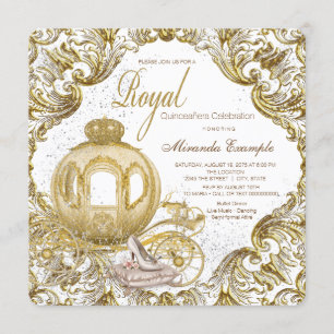 Invitación Princesa de Oro Quinceañera