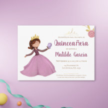 Princesa de oro rosa Quinceañera española