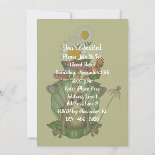 Invitación Princesa De Rana Cuta En Fiesta De Trono