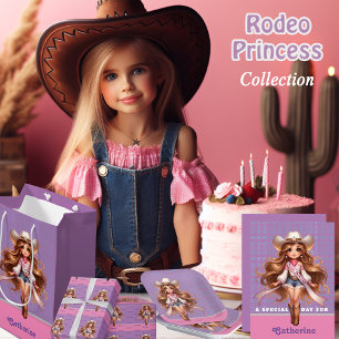 Invitación Princesa de Rodeo de Niña Occidental 1 Personaliza