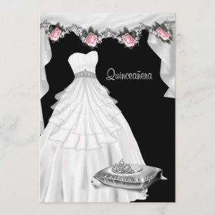 Invitación Princesa de Rosa Rosa Quinceañera