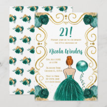 Princesa del cabello rojo del partido natalicio en