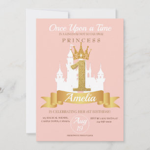 Invitación Princesa del Reino del Castillo de la Corona Rosa
