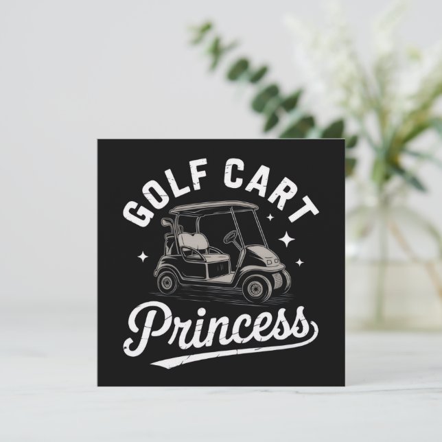 Invitación Princesa Divertida del Carrito de Golf Damas de Go (Anverso de pie)