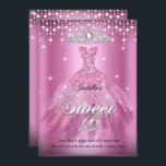 Invitación Princesa Dulce 16 Aniversario Vestido Rosa Tiara<br><div class="desc">Dulce 16 Princesa 16 Bonito de cumpleaños Vestido rosa diamante Tiara. Fiesta de cumpleaños de la princesa. Espumosa Purpurina Tiara. Fiesta Princesa Fiesta de un chica. Fabuloso producto para Chicas adolescentes. Invitación formal. Personalizar para cambiar o agregar detalles. Personalizar con sus propios detalles. ¡Todos los diseños tienen derechos de autor!...</div>