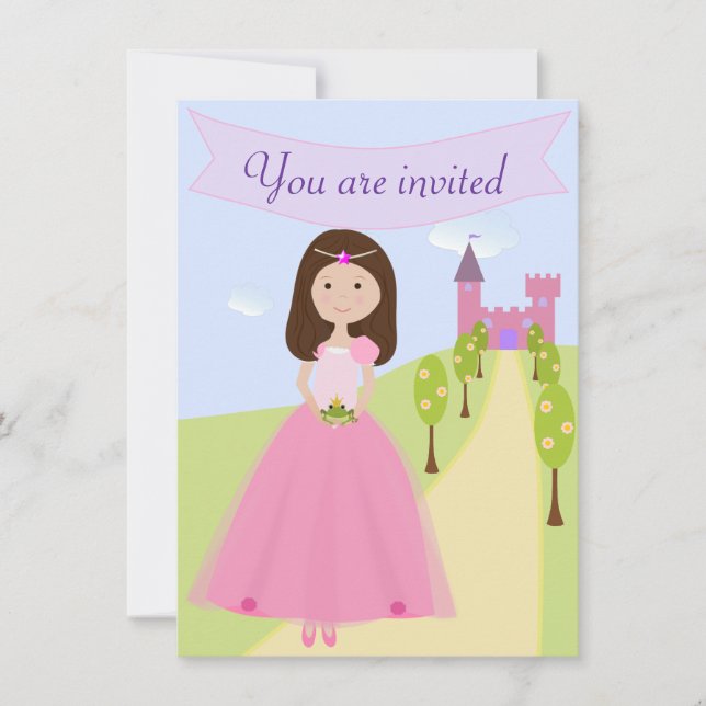 Invitación Princesa dulce Birthday Invitation (Anverso)
