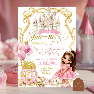 Invitación Princesa Española Mexicana Realeza Quintuplicidad