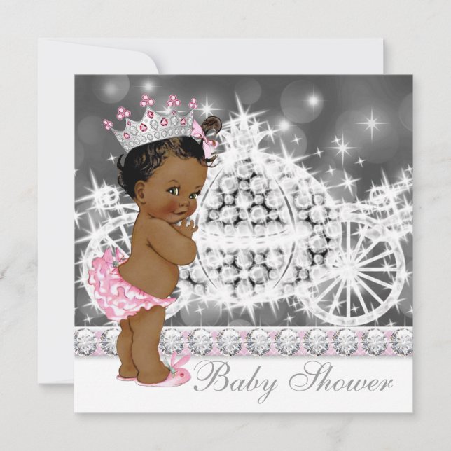 Invitación Princesa étnica africana Baby Shower (Anverso)