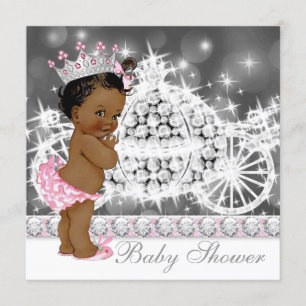 Invitación Princesa étnica afroamericana Baby Shower