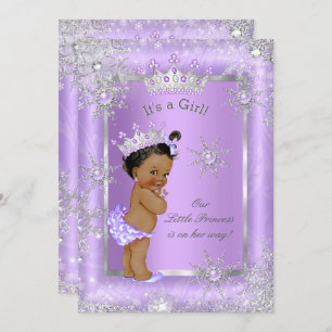 Invitación Princesa étnica Baby Shower Purple Wonderland