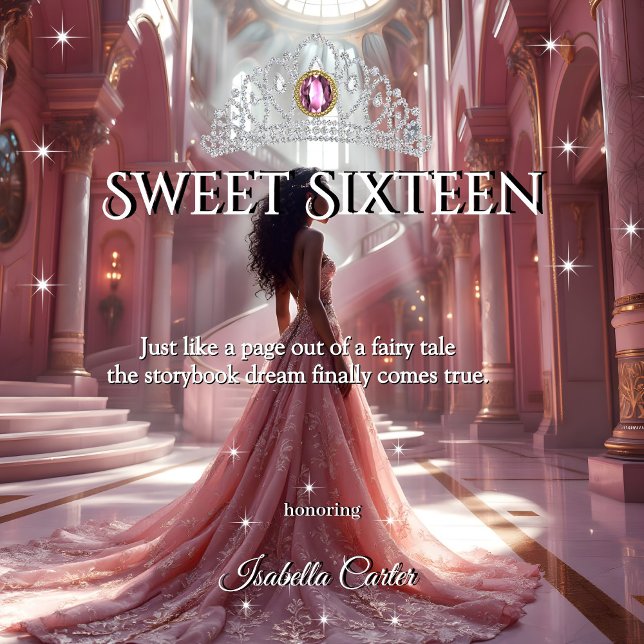 Invitación Princesa Étnica Dulce Fiesta de Cumpleaños Rosa (Subido por el creador)