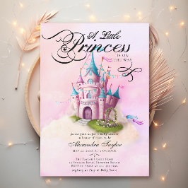 Invitación Princesa Fairytale Castle Pink Baby Shower