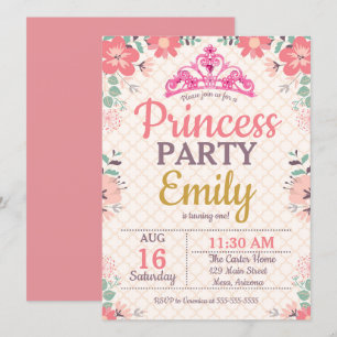 Invitación Princesa Fiesta De Un Año
