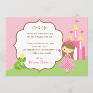 Invitación Princesa Gracias Cartas (Castillo de Príncipe Rana