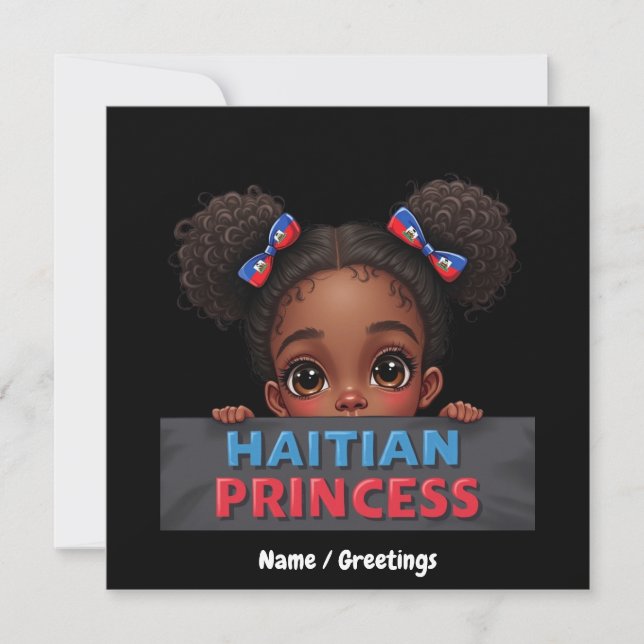 Invitación Princesa haitiana por el Día de la Bandera America (Anverso)