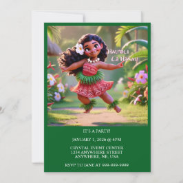 Invitación Princesa Hula Feliz