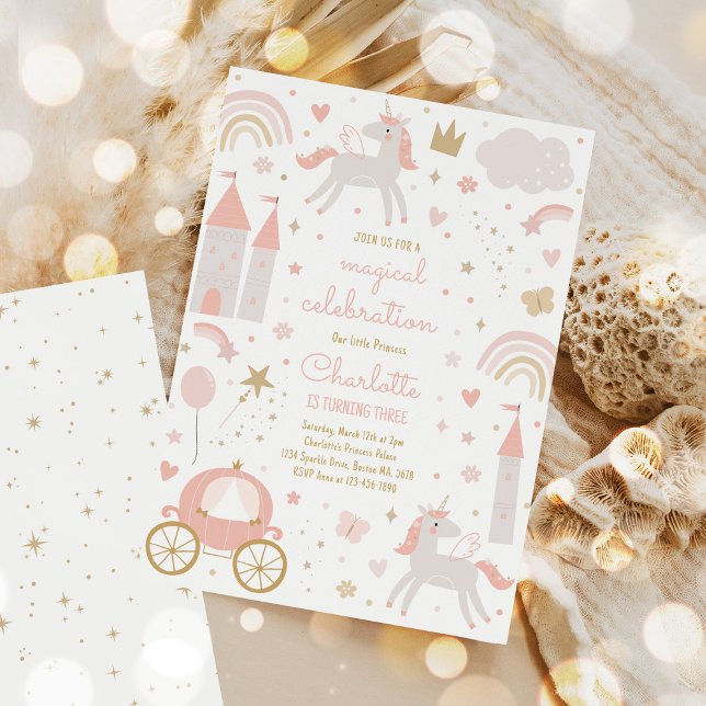 Invitación Princesa Magnética vestida con fiesta de cumpleaño (Subido por el creador)