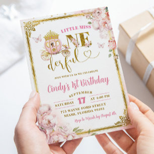Invitación Princesa Mexicana Rosa de Oro Maravilloso cumpleañ