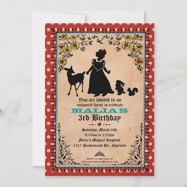 Invitación Princesa Party Invitation (Anverso)