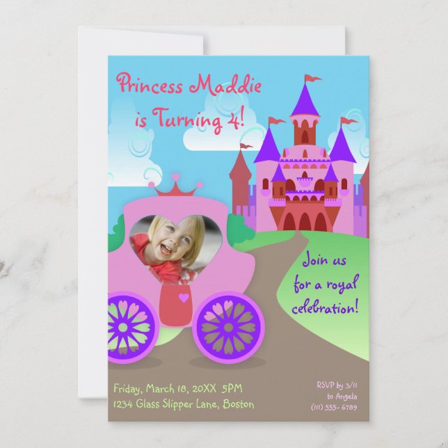Invitación Princesa Party Photo Invitations (Anverso)