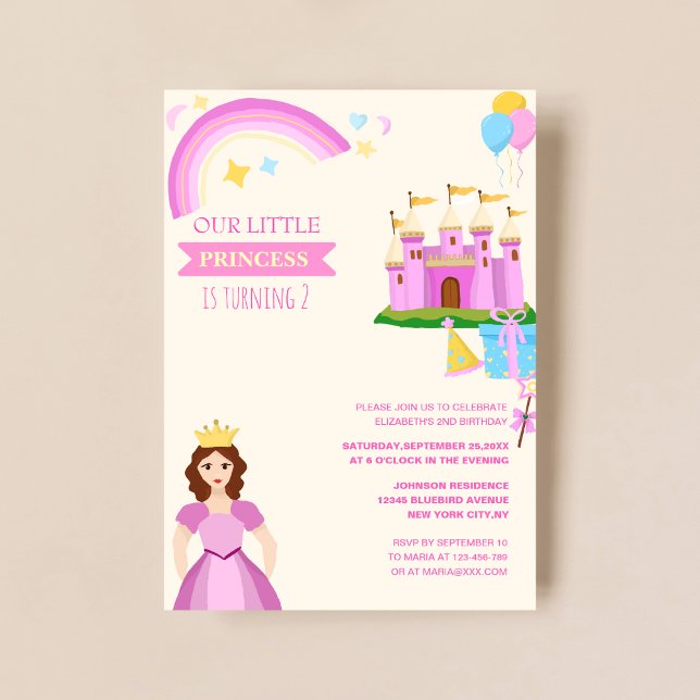 Invitación princesa pequeña con el cumpleaños de un chico lin (Subido por el creador)