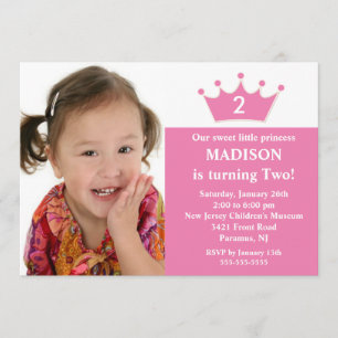 Invitación Princesa Photo Birthday Invitation