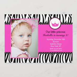 Invitación Princesa Photo BIrthday Invitations del estampado