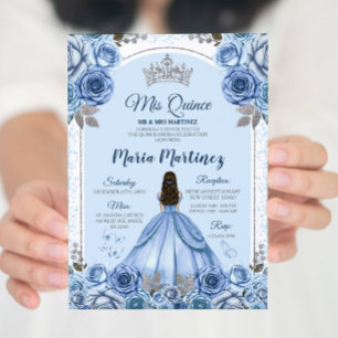 Invitación Princesa Plata Quinceañera