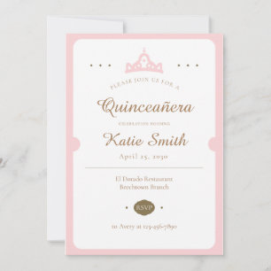 Invitación Princesa Quinceañera Cumpleaños Dulces 16 Mis Quin