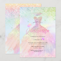 Princesa Quinceanera holográfica + mariposas