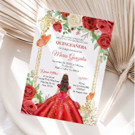 Invitación Princesa Quinceanera Mariposa