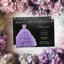 Princesa Quinceañera Negra con Vestido de Luces Li