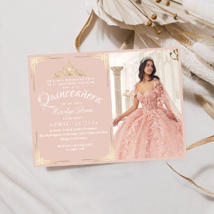 Invitación Princesa Quinceañera Rosa Española Foto 15