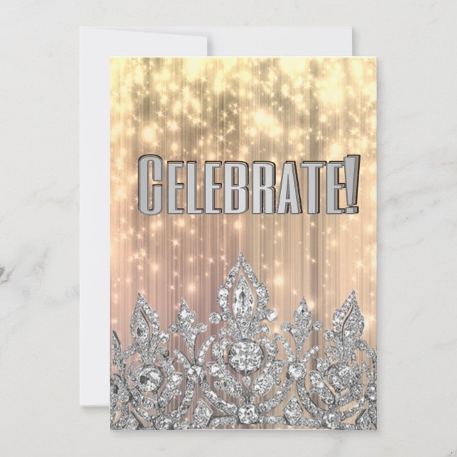 Invitación Princesa Real del oro y de la plata de la (Anverso)