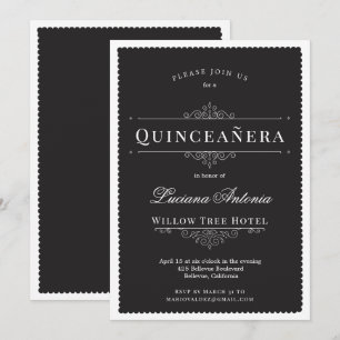 Invitación Princesa Real Elegante Quinceañera