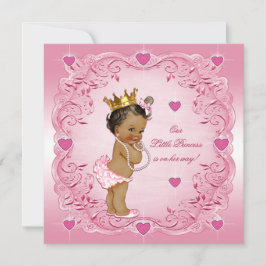 Invitación Princesa Romántica Étnica Amor Corazones Baby Show