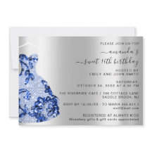 Princesa Royal Dress Sweet 16th Blue Navy Princess