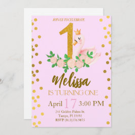 Invitación Princesa Swan invitando a un cumpleaños