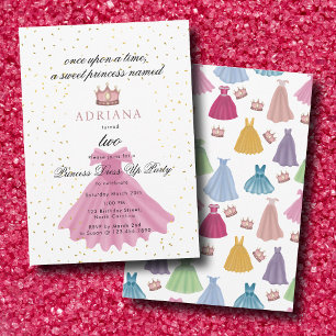 Invitación Princesa Vestió Fairytale De Una Vez Por Un Cumple
