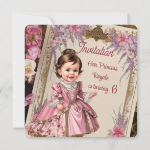 Invitación Princesa Victoriana personalizado Vintage