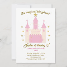 Princess and Castle Birthday Invitation | "Childre