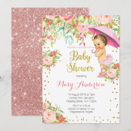 Invitación Princess Baby Shower Invite Chica