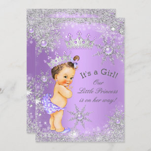 Invitación Princess Baby Shower Lavender Wonderland