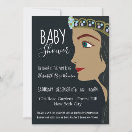 Invitación Princess Blue Baby Shower