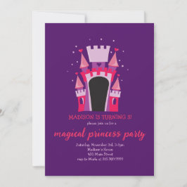 Invitación PRINCESS CASTLE BOUNCE HOUSE Fiesta de cumpleaños