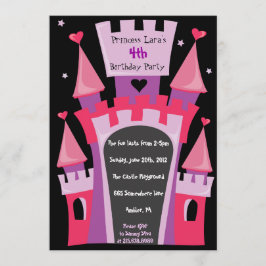 Invitación PRINCESS CASTLE Fiesta de cumpleaños