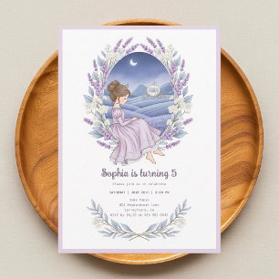 Invitación Princess Cinderella Fairytale Cumpleaños Floral