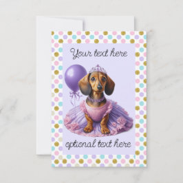 Invitación Princess Dachshund Fiesta