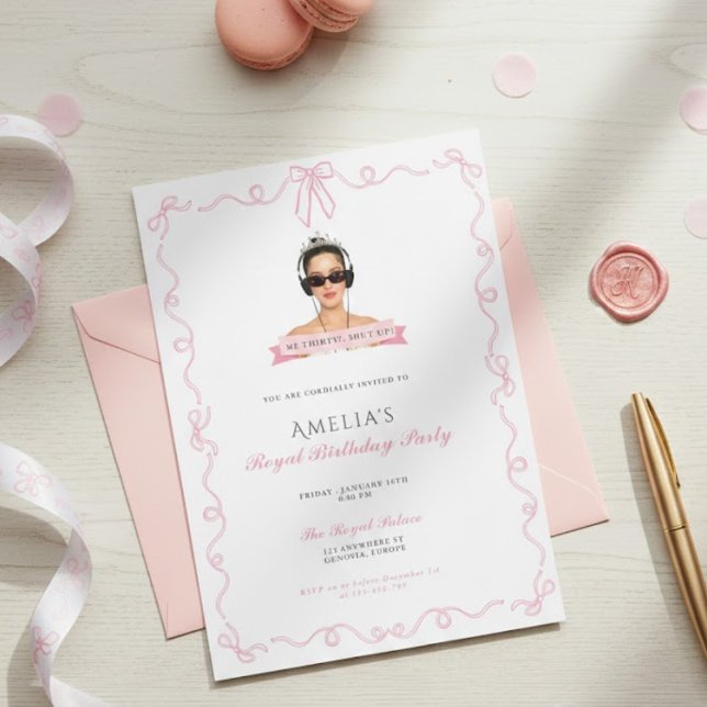 Invitación Princess Diaries 30th Birthday milenial Invitation (Subido por el creador)